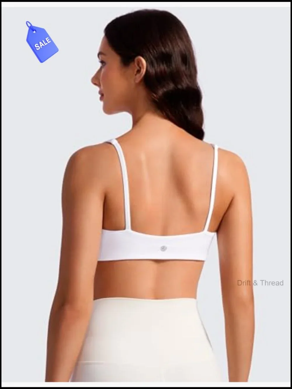 Butterluxe Square Neck Sports Bra - Low Coverage Yoga Wireless Padded Crop Top